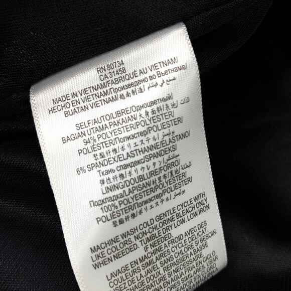 BCBGeneration Women's Size S Open Front Blazer Jacket Long Sleeve Black Hi Low - Picture 6 of 6